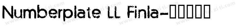 Numberplate LL Finla字体转换